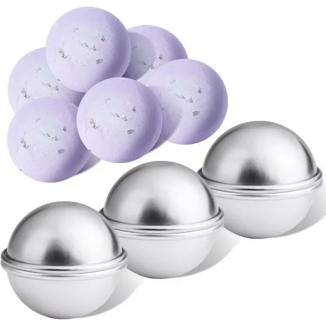 Set 3 aluminijastih kalupov za kopalne kroglice – velikost S (4,5 cm)